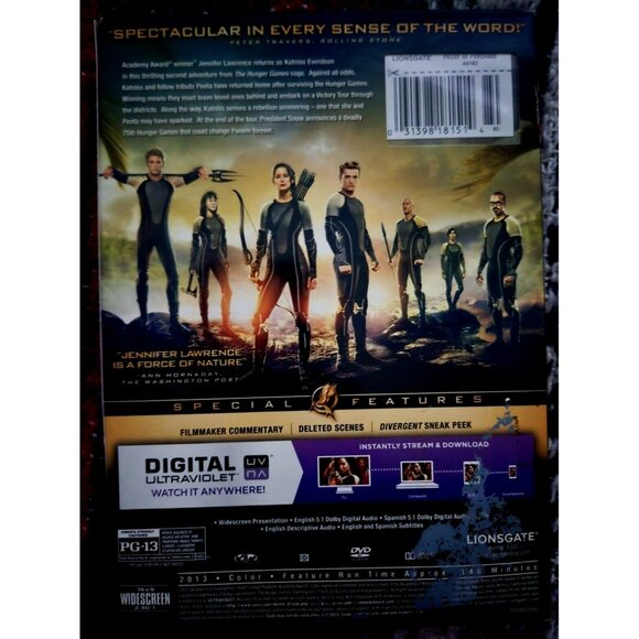The Hunger Games: Catching Fire DVD Ultraviolet HD - Picture 3 of 3